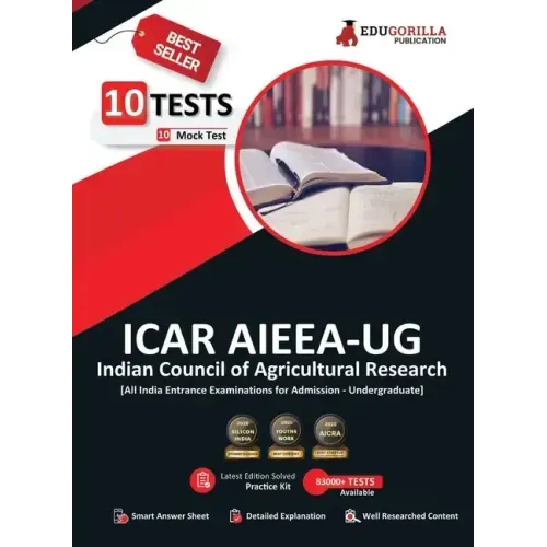 Icar Aieea Ug: All India Entrance Examination for Admission 2023 - 10 Full Length Mock Tests (Physics, Chemistry, Mathematics, Biology and Agriculture - Paperback