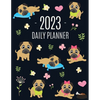Pug Planner 2023: Funny Tiny Dog Monthly Agenda January-December Organizer (12 Months) Cute Canine Puppy Pet Scheduler with Flowers & Pretty Pink Hear - Paperback