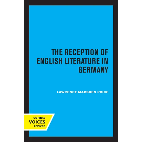 The Reception of English Literature in Germany - Paperback