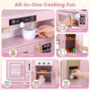 Wooden Play Kitchen with Lights & Sounds for Kids Ages 3+