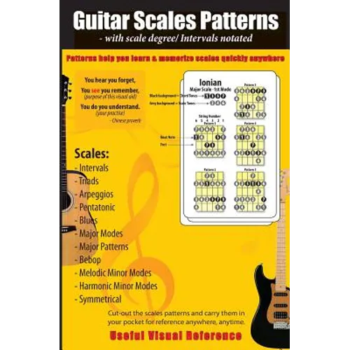 Guitar Scales Patterns with scale degree/ intervals notated: You hear you forget, You see you remember(these scales patterns), You do you understand ( - Paperback
