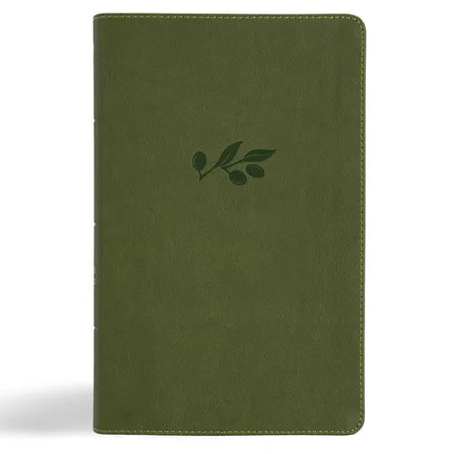 NASB Single-Column Personal Size Bible, Olive Leathertouch - Imitation Leather
