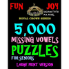 5,000 Missing Vowels Puzzles For Seniors: Large Print Version - Paperback