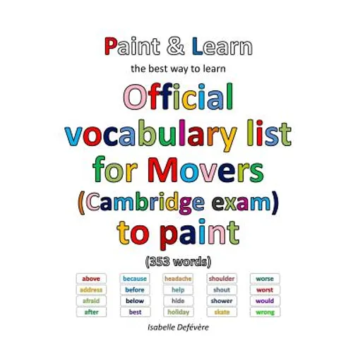 Official vocabulary list for Movers (Cambridge exam) to paint - Paperback