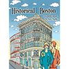 Historical Boston Coloring Book: 24 original detailed illustrations of landmark buildings and 1920's fashion - Hardcover