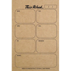 Weekly Planner Notepad: Kraft Brown, Daily Planning Pad for Organizing, Tasks, Goals, Schedule - Paperback