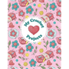 My Crochet Projects: Bright and Colorful Yarn & Crochet Hooks on a Pink Background, Glossy Finish - Paperback
