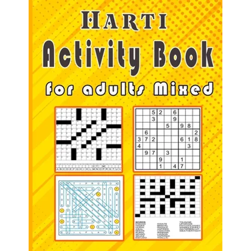 Harti Activity book for adults Mixed: Puzzle book mixed ! Soduko, word search, CodeWord and word Fill In / 8,5"x11" 112 pages - Paperback