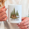 Adventure Mug – Rustic Hiking Coffee Cup | Camping Ceramic Mug, Outdoor Lover Gift
