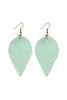 Teardrop Shape Genuine Leather Earrings