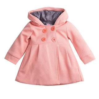 Buy a 0-36m Baby Girls Coats Autumn Winter Kid Girls Clothes Warm Button Hoodies Coat Kids Girls Jacket Outwear