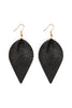 Teardrop Shape Genuine Leather Earrings
