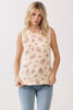 Floral Ribbed Tank Top
