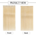 #613 Clips in Hair Extensions Human Hair Color Blonde Straight Natural Hair Extensions Feel Soft Hairstyle Hairpiece for Women