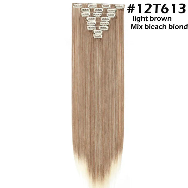 Long Straight Clip in on Hair Extensions