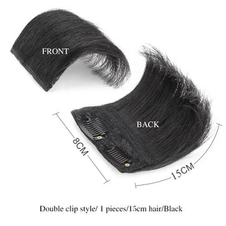 Buy a55-black-15cm 10-20cm Human Hair Invisable Seamless Hair Pad Extension Lining of Top Side Cover Hairpiece Increase Hair Volume for Women