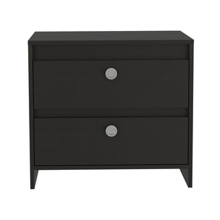 Nightstand Dreams, Two Drawers - Black