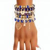 Women’s Pearl Bead Bracelet Blue and White Stylish Jewelry Accessory