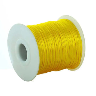 Buy yellow 80yards Jewelri Make Nylon Cord Satin Cord Satin Thread Macrame Cord Beading Thread Cord Jewelri Kumihimo Rattail Cord Wholesale