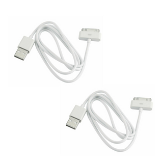 2x 30-Pin 3ft USB Sync Data Charger Cable Fits iPhone 4 4S iPod Touch 4th Gen