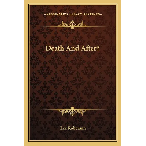 Death And After? - Paperback