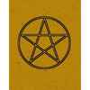 Grimoire: Pentagram Spell Book For Witches Mages Magick Practitioners And Beginners To Write Rituals And Ingredients - Yellow Bl - Paperback