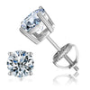 Classic Screw Back 925 Sterling Silver 6.5mm 1ct VVS Moissanite Diamond Stud Earrings