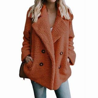 Buy chocolate Teddy Coat Women Faux Fur Coats Long Sleeve Fluffy Fur Jackets Winter Warm Female Jacket Oversized Women Casual Winter Coat 2021