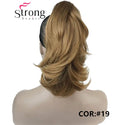 12" Dual Use Curly Styled Clip in Claw Ponytail Hair Extension Synthetic Hairpiece 125g With a Jaw/Claw Clip