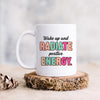 Positive Energy Mug - Motivational Coffee Cup | Cute Pastel Ceramic Cup