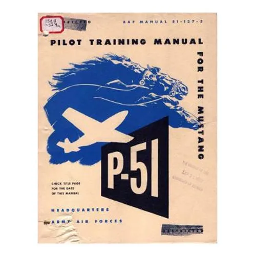 Pilot manual for the P-51 Mustang pursuit airplane - Paperback