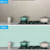 Strong Adhesive Subway Tiles Vinyl Wallpaper Peel and Stick