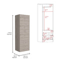 Armoire Tarento,Two Drawers - Light Gray