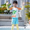 Boy Cartoon Split Long-sleeved Long Trousers Quick-drying Swimwear