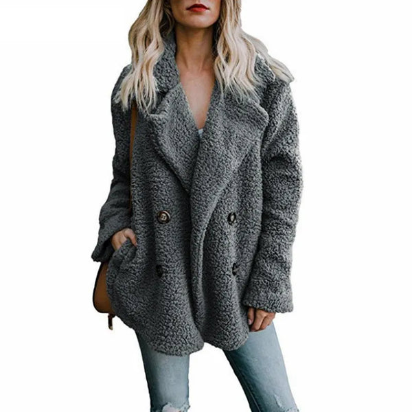 Teddy Coat Women Faux Fur Coats Long Sleeve Fluffy Fur Jackets Winter Warm Female Jacket Oversized Women Casual Winter Coat 2021