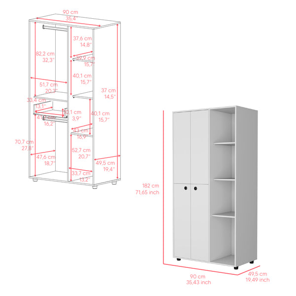 Armoire Boise, White