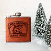 Fishing Flask – Engraved Stainless Steel Hip Flask | Trout Fisherman Gift