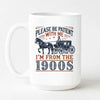 1900s Humor Mug – Vintage Ceramic Cup With Horse Carriage Design