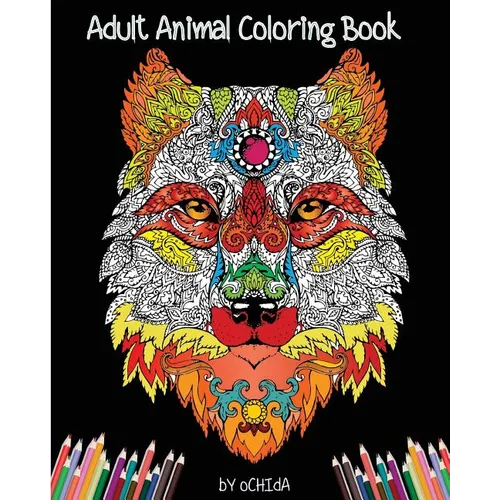 Adult Animals Coloring Book: 25 Animals Coloring Creative Disigns Size 8" x 10" 56 Page - Paperback