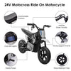 24V Electric Motocross Ride-On Motorcycle for Kids Ages 5-12