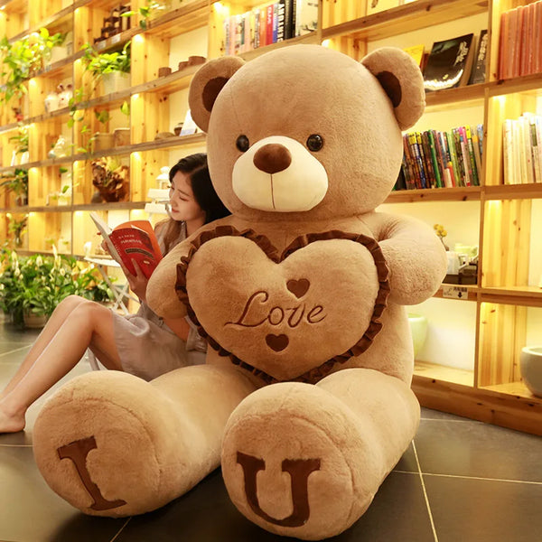 100cm Plush Toy Teddy Bear Giant  T Shirt Soft Stuffed Animals Pillow Dolls Grilfriend Kids Wife Birthday Valentines Day Decor