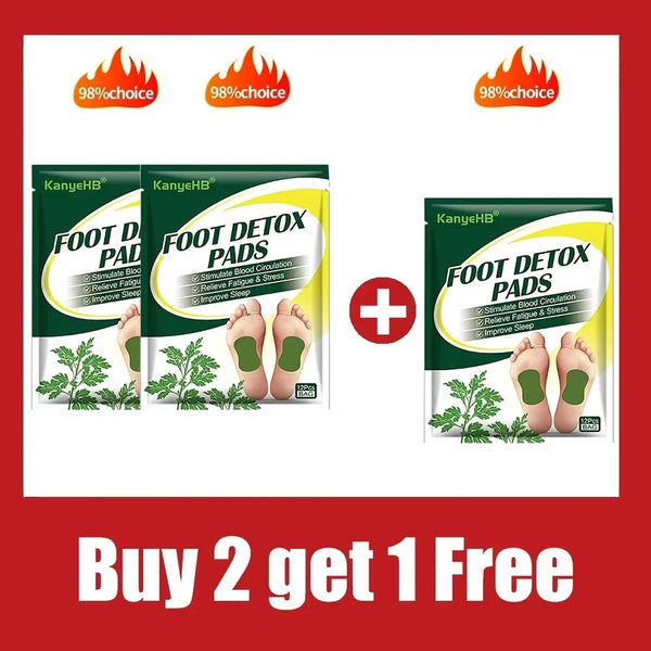 12/60pcs Detox Foot Patches Natural Wormwood Heel Pad Deep Cleansing Detoxification Relieve Stress Help Sleep Foot Care Sticker