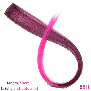 Buy 55h Synthetic Rainbow Highlighted Hair