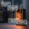 500W Portable Ceramic Space Heater with Safety Tip-Over Protection – Square Design