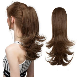 Buy 10 Synthetic Claw Clip in Ponytail Hair Extensions Hairpiece 14&quot;