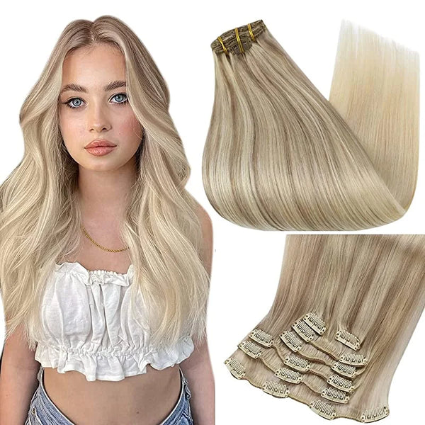 Double Weft Hair Extensions Human Hair for Woman