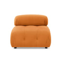 Modular Sectional Sofa, Button Tufted Designed and DIY Combination,L Shaped Couch With Reversible Ottoman, Orange Velvet