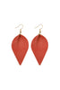 Teardrop Shape Genuine Leather Earrings