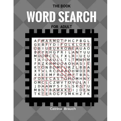 The Book Word Search For Adult: Word Search Large Print Paper 50 Puzzles Fun Game - Paperback