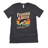 Fishing Beer T-Shirt - Bella Canvas Tee With Graphic Fishing Shirt Design